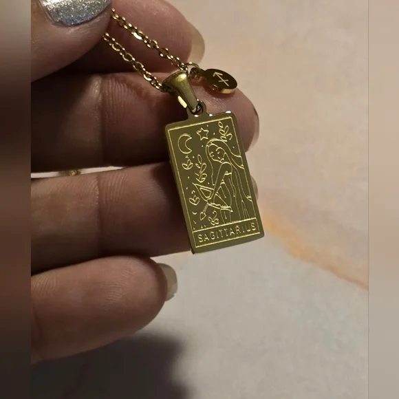 SAGITARIUS Stainless Steel Constellation Pendant Necklace - Picture 5 of 7